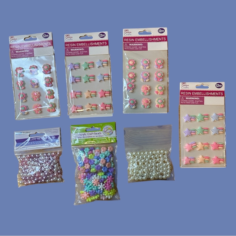 Lot of Beads and Resin Embellishments – Crafts & Jewelry Making